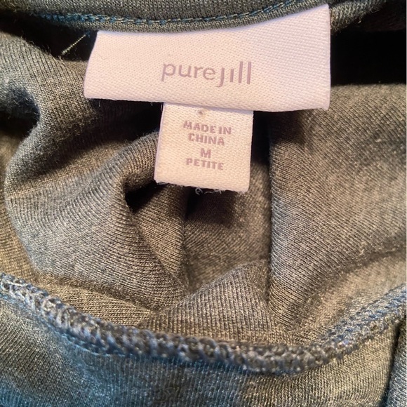 Lush two-tone tunic dress from Purejill size medium petite—warm, and snuggly. - Picture 8 of 10